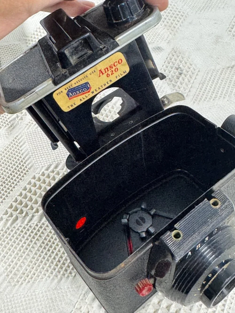 Vintage Ansco Readyflash 620 Film Camera Black 1950s Collectible Photography